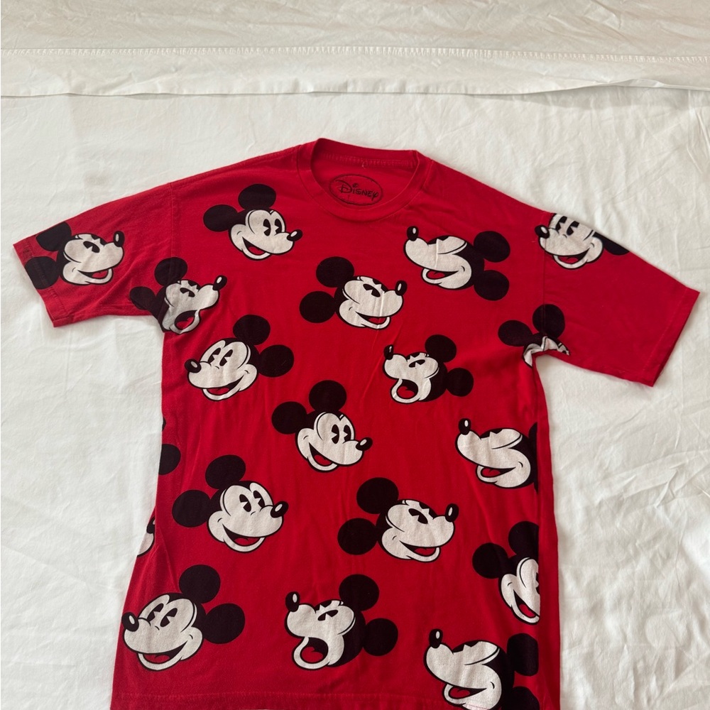 Disney Red Mickey Mouse T-Shirt says Large, but more of a medium